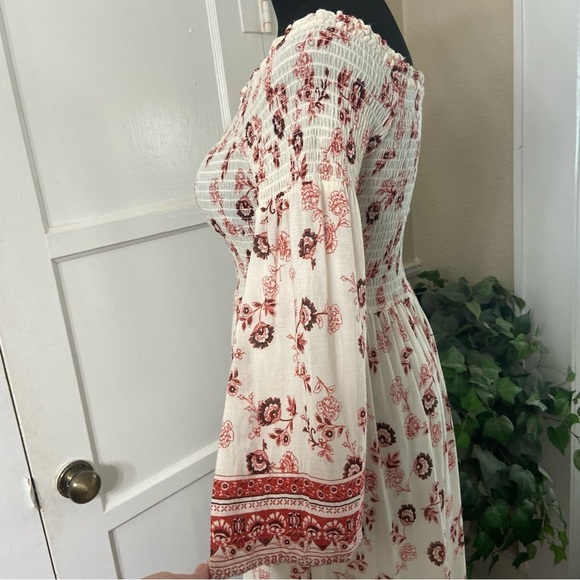 Altar’d State Floral Smocked Maxi Bell Sleeves Dress - Picture 11 of 16